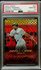 Manny Ramirez [Gold Xfractor] #63 Baseball Cards 2003 Finest Prices