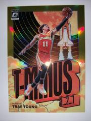 Trae Young [Gold] #13 Basketball Cards 2021 Panini Donruss Optic T Minus 3 2 1 Prices