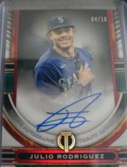 Julio Rodriguez [Red] #TA-JR Baseball Cards 2023 Topps Tribute Autographs Prices