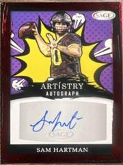 Sam Hartman [Red] #ART-SH Football Cards 2023 Sage Artistry Autographs Prices