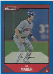 Joe Mauer [Blue Refractor] #150 Baseball Cards 2007 Bowman Chrome Prices