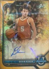 Devin Askew [Orange Shimmer Refractor] Basketball Cards 2021 Bowman University Chrome Autographs Prices