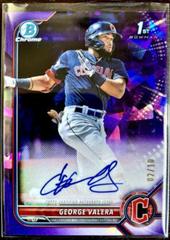 George Valera [Purple] #BSPA-GV Baseball Cards 2022 Bowman Chrome Sapphire Autographs Prices