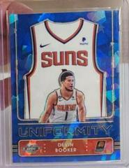 Devin Booker [Blue Cracked Ice] #17 Basketball Cards 2022 Panini Contenders Optic Uniformity Prices