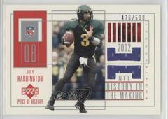 Joey Harrington [Game Jersey] #141 Football Cards 2002 Upper Deck Piece of History Prices
