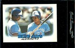 Blue Jays Leaders [G. Bell, F. McGriff] #729 Baseball Cards 1988 Topps Tiffany Prices