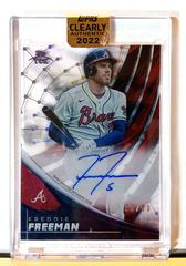 Freddie Freeman Baseball Cards 2022 Topps Clearly Authentic Tek Autographs Prices