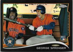 George Springer [Black Refractor] #138 Baseball Cards 2014 Topps Chrome Prices