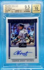 Chipper Jones [Two Strikes] #LS-CJ Baseball Cards 2022 Panini Three and Two Legendary Signatures Prices