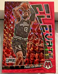 Paul George [Pink Fourescent] #9 Basketball Cards 2022 Panini Mosaic Elevate Prices