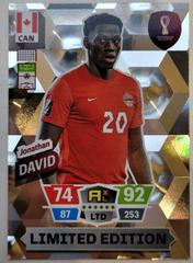 Jonathan David Soccer Cards 2022 Panini Adrenalyn XL FIFA World Cup Qatar Limited Edition Prices