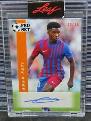Ansu Fati [Orange] Soccer Cards 2022 Pro Set Autographs Prices