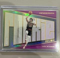 Scoot Henderson [Purple] #20 Basketball Cards 2023 Panini Recon Rookie Prices