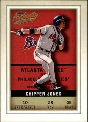 Chipper Jones Baseball Cards 2002 Fleer Authentix Prices