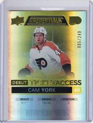 Cam York [Yellow] Hockey Cards 2021 Upper Deck Credentials Prices