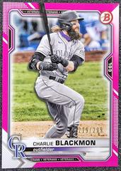Charlie Blackmon [Fuscia] #4 Baseball Cards 2021 Bowman Prices