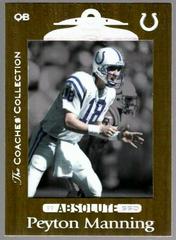 Peyton Manning [Coaches Collection Gold] #46 Football Cards 1999 Playoff Absolute Prices