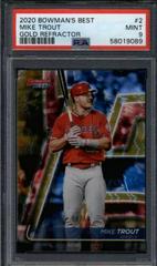 Mike Trout [Gold Refractor] #2 Baseball Cards 2020 Bowman's Best Prices
