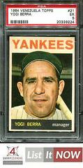 Yogi Berra #21 Baseball Cards 1964 Venezuela Topps Prices