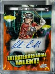 Corbin Carroll [Orange Galactic] Baseball Cards 2023 Topps Cosmic Chrome Autographs Prices