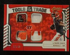 Ja'Marr Chase [Prime] #TTQ-10 Football Cards 2022 Panini Absolute Tools of the Trade Quad Prices
