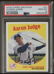 Aaron Judge [Swinging] Baseball Cards 2018 Topps Archives Prices