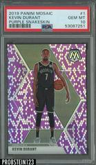 Kevin Durant [Snakeskin Purple] #1 Basketball Cards 2019 Panini Mosaic Prices