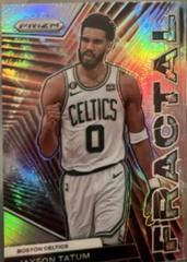 Jayson Tatum [Silver] Basketball Cards 2023 Panini Prizm Fractal Prices