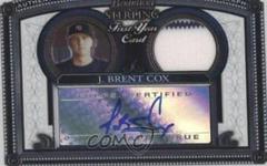 J. Brent Cox [Autograph Relic] Baseball Cards 2005 Bowman Sterling Prices