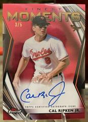 Cal Ripken Jr. [Red Refractor] Baseball Cards 2021 Topps Finest Moments Autographs Prices