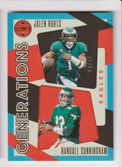Jalen Hurts, Randall Cunningham [Blue] #GEN-6 Football Cards 2023 Panini Legacy Generations Prices