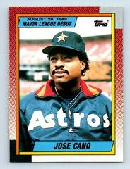 Jose Cano #22 Baseball Cards 1990 Topps Major League Debut Prices