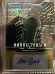 Aaron Zavala [Gold] #AU-AZ Baseball Cards 2022 Panini Prizm Draft Picks Autographs Prices