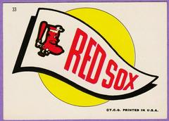 Red Sox Pennant #33 Baseball Cards 1967 Topps Red Sox Stickers Prices