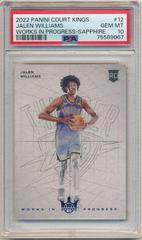 Jalen Williams [Sapphire] #12 Basketball Cards 2022 Panini Court Kings Works in Progress Prices