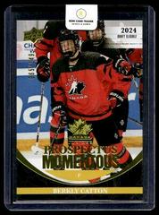 Berkly Catton #PM-10 Hockey Cards 2023 Upper Deck Team Canada Juniors Prospectus Momentous Prices