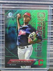 Triston McKenzie [Green Refractor] #TM Baseball Cards 2018 Bowman Trending Prices