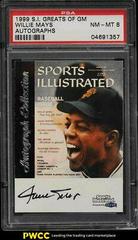 Willie Mays Baseball Cards 1999 Sports Illustrated Greats of the Game Autographs Prices