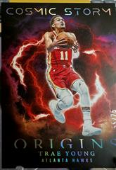 Trae Young [Red] #6 Basketball Cards 2023 Panini Origins Cosmic Storm Prices