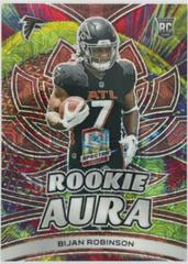 Bijan Robinson [Psychedelic] #1 Football Cards 2023 Panini Spectra Rookie Aura Prices