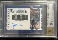 Zion Williamson [Variation 1 Autograph] Basketball Cards 2019 Panini Contenders Draft Picks Prices
