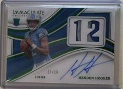 Hendon Hooker [Emerald] #11 Football Cards 2023 Panini Immaculate Numbers Rookie Patch Autograph Prices