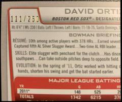 David Ortiz [Orange] Baseball Cards 2012 Bowman Prices
