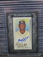 Yordan Alvarez #MA-YA Baseball Cards 2020 Topps Allen & Ginter Mini Autographs Prices