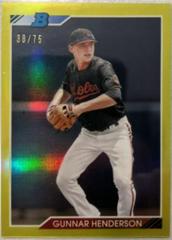 Gunnar Henderson [Yellow Refractor] Baseball Cards 2020 Bowman Heritage Chrome Prospects Prices