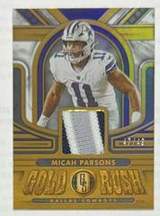 Micah Parsons [White Gold] #GR-MP Football Cards 2023 Panini Gold Standard Rush Prices