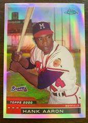 Hank Aaron [Refractor] #44 Baseball Cards 2000 Topps Chrome Prices