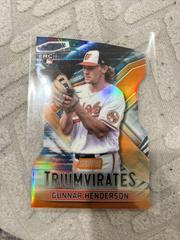 Gunnar Henderson [Orange] #T-3 Baseball Cards 2023 Stadium Club Triumvirates Prices