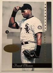 Frank Thomas [Gold Press Proof Checklst] #150 Baseball Cards 1996 Leaf Signature Prices