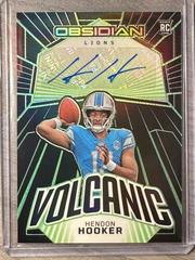 Hendon Hooker [Electric Etch Green] #12 Football Cards 2023 Panini Obsidian Volcanic Signature Prices
